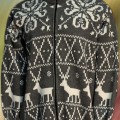 Тату-свитер - С ОЛЕНЯМИ и крупными снежинками (вариант 4)
